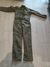 Vtg WWII 1943 US Army HBT One Piece Coveralls Jumpsuit 38R HD Lee Belted 13 Star picture