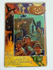 1910 Antique Embossed Halloween Postcard from the Nash Series 4 Collection picture