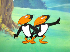 HECKLE and JECKLE 1979 FIlmation ORIGINAL ANIMATION PRODUCTION CEL bird magpie picture
