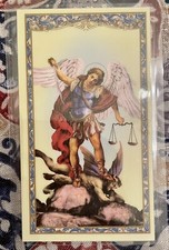 ST. SAINT MICHAEL The Archangel- Laminated Prayer Holy Card picture
