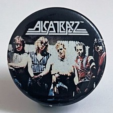 Vintage 1984 ALCATRAZZ licensed pin No Parole era badge YNGWIE MALMSTEEN button picture