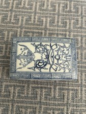 Vintage Chinese Blue And White Porcelain Jewelry Box With Lid picture