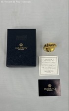 Mikimoto International- Gold Tone Business CardHolder/Paperweight With Pearl VGC picture