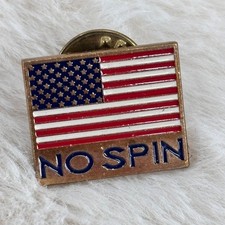 American Flag No Spin Zone News BIll O'Reilly Political Enamel Lapel Pin picture