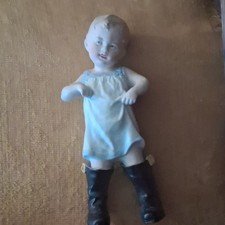 Gebruder Heubach-German Bisque-Standing Piano Baby With Black Boots  6
