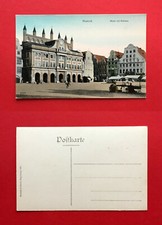 Postcard Rostock around 1907 market with City Hall (56044 picture