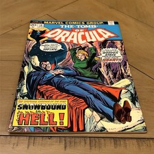 Tomb of Dracula #19 (Marvel Comics April 1974) Bronze Horror Snowbound FN- picture