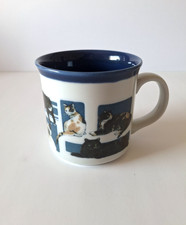 Japan Otagiri  Blue And White Cats Coffee Mug picture