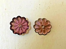 Lot of 5 New VINTAGE AMETHYST chandelier 16mm Rosettes Italian Glass Lamp Part   picture