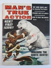 Man's True Action Magazine v. 1 #1, Oct. 1955 VG/FN Polar Bear Attack 1st Issue picture