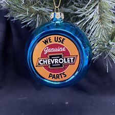 Chevy Truck Chevrolet  Silverado Bowtie Shatterproof ROUND CHRISTMAS ORNAMENT picture