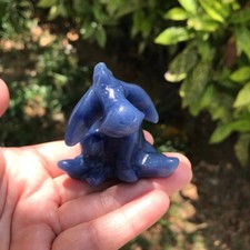 1pcs Natural Handmade Asinego Blue Aventurine Quartz Skull Crystal Reiki picture