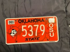 Oklahoma State University OSU License Plate  Collectible Official State Issued picture