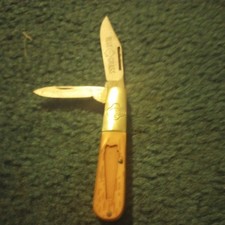 vintage 0100 Belknap Blue Grass Barlow pocket knife. picture