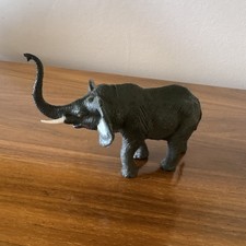 Vintage 1998 Elephant Toy Rubber Plastic Safari Animal Figurine Trunk Up China picture