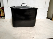 Enamelware Metal Refrigerator Vintage Canister Dish Container Graniteware Box picture