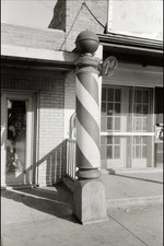 Photo:Muskogee Oklahoma 1939 Barber Pole 7-Up Storefront Main Street picture