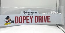 Vintage Disney MGM Studios Dopey Drive Street Sign Mickey Mouse 1987 Souvenir picture