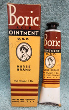 VINTAGE NOS NURSE BRAND BORIC ACID OINTMENT TUBE DE PREE CO. HOLLAND MICHIGAN picture