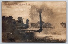 Fountain Artesian Well Lake Andes South Dakota Perry Real Photo RPPC picture