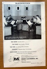 original 1958 MAGNATONE print ad - Howard Roberts, Tom Tedesco & Magnatone amps picture