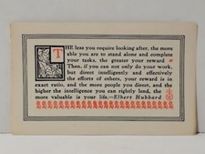 Rare Roycroft Elbert Hubbard Early 1900s Motto Card Antique Arts & Crafts Era picture
