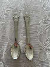 Rolex 2x Lugano Switzerland Souvenir Spoons Silver Metal Bucherer picture