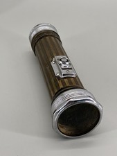 Vintage 1930's Eveready Flashlight 7” Brass & Chrome Torch Art Deco Made USA picture