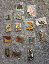 15 Vintage Lions Pins 1981 Phoenix SF NO TX Buffalo Cardinal Eye Lot Sealed picture