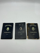 VTG 1960s-1970s Argentina Passports Lot Of 3 Expired Passports (321) picture
