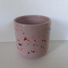Felt + Fat Rainbow Confetti Pink Coffee Tumbler Handmade in Philadelphia, PA USA picture