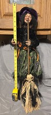 24 Inch Karen Didion Original Halloween Witch with Broom picture