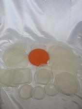 Lot of  18 Misc Vintage Tupperware Lids Multiple Sizes & Shapes picture