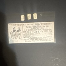 Uncle Tom’s Cabin Original Production Ticket picture