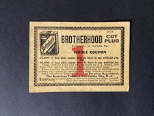 1911 Brotherhood Tobacco Premium Certificate Artificial Limb Factory 42 picture