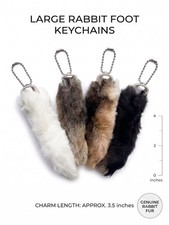GENUINE Real Lucky Rabbit Foot Keychain Charm: Large | USA Farmer Raised & Made picture