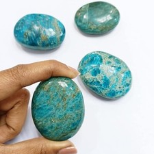 5Pcs Set Blue Apatite Crystal  Palm Stones For Relaxation Meditation Protection picture