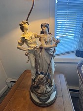 19th-scentury  Antique L&F Moreau Metal Figural Lamp (kit) picture