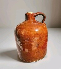 Vintage Southern / Primitive Glazed Stoneware whiskey jug 8