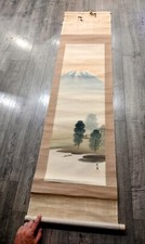 Hanging Scroll Painted Landscape Vintage  picture