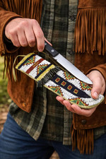 Lakota Sioux Handmade Knife Sheath - Native American Indian Beaded picture