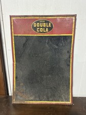 Rare c1940’s-50’s?Original Vintage Double-Cola Metal Embossed Soda Sign-Pleasure picture