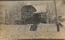 1909 Snow Covered House RPPC Alaska Yukon Pacific Expo Seattle Postmark Kansas picture