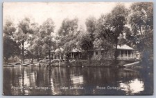 K32/ Lake Lamoka New York RPPC Postcard c10 Apple Dene Cottage Rose 786 picture