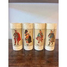 Dewar's Highlander Glasses Set, Scottish Clan Tartan Whiskey Tumblers picture