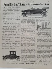 1914 Franklin Automobile Company Six-30 Saturday Evening Post Print Ad Syracuse picture