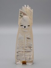 Sandra Quandelacy Mother-of-Pearl Zuni Double-Sided Tablita Corn Maiden Fetish picture