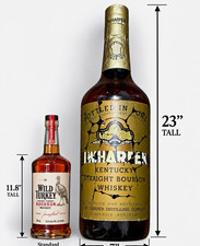 Vintage  I.W. Harper Bourbon EMPTY Advertising Display Bottle 23”x4”. picture