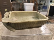 Vintage Asian Soap Stone Dish Boho Bohemian Organic Hand Carved  Bowl picture
