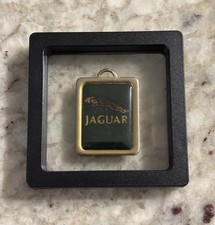 Vintage Jaguar Keychain Pendant Hempstead Auto Co NY Dealership Enamel Key Fob picture